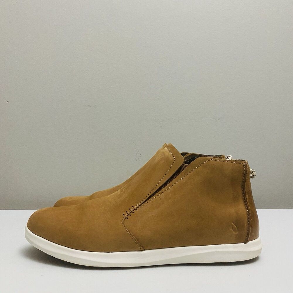 Olukai HAWAI'ILOA MANU HOPE Women's 9 Leather Sneaker Booties 20397-FX18 Brown - Picture 5 of 13